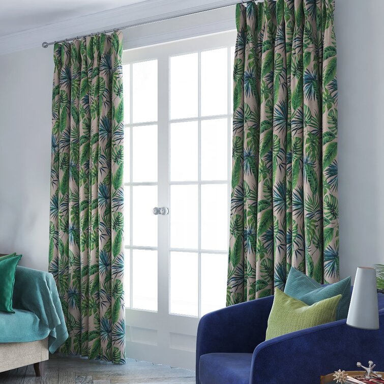 Blue deals green curtains